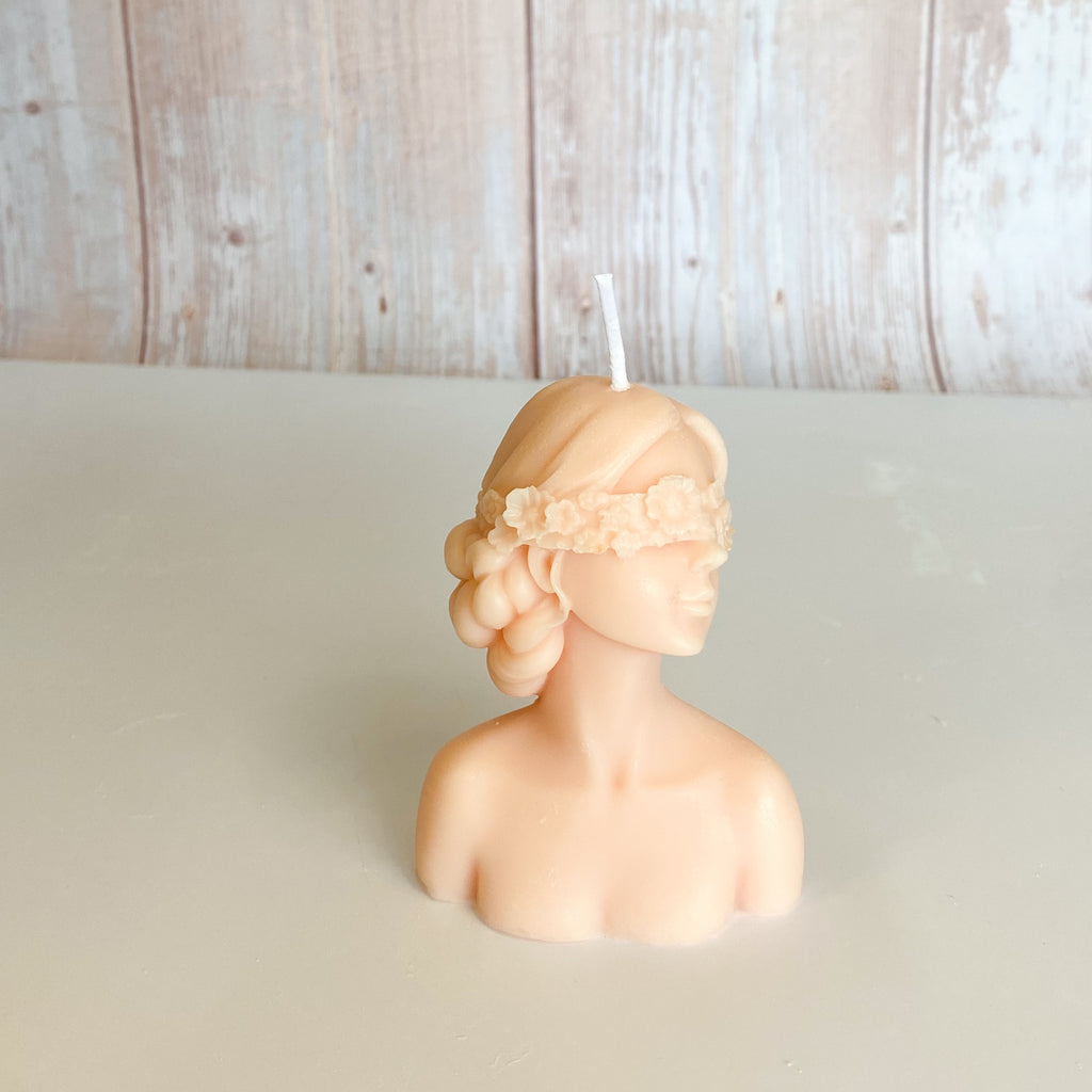 Flower Eyes Girl Candle