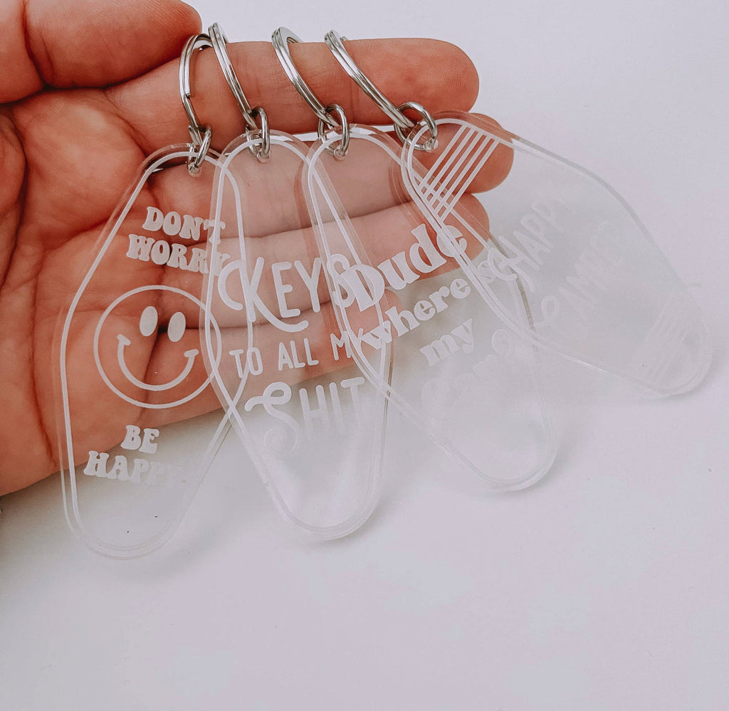 Boss Babe Clear Keychain