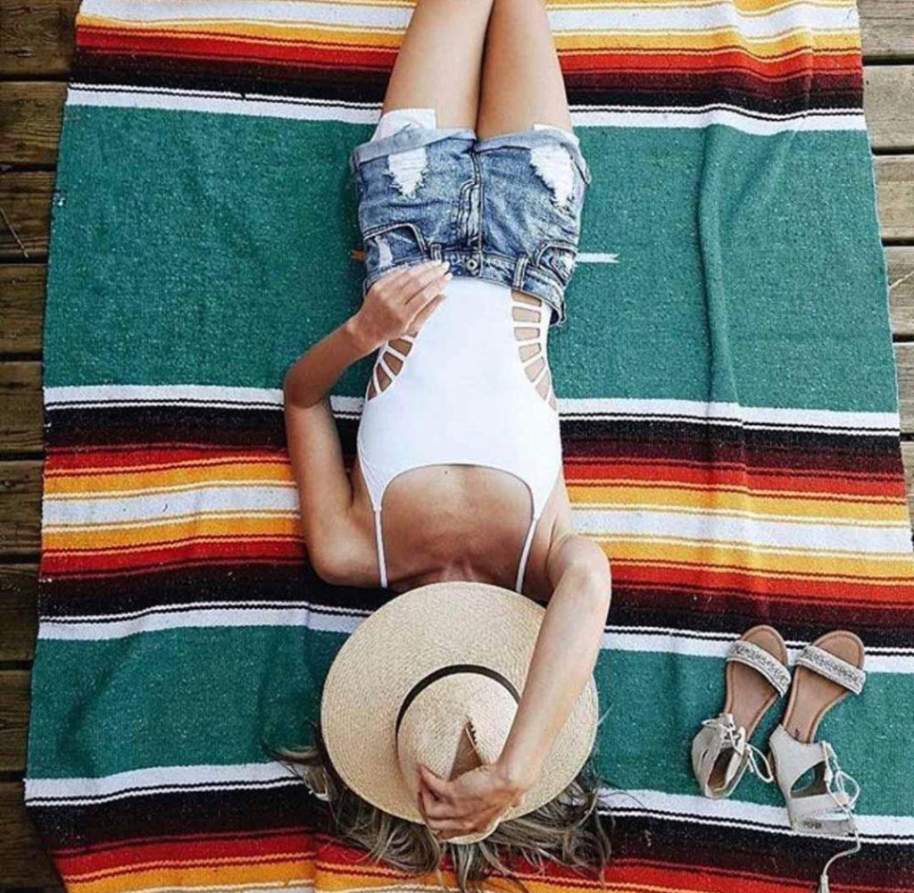 Baja Diamond Blanket | Turquoise Sunset