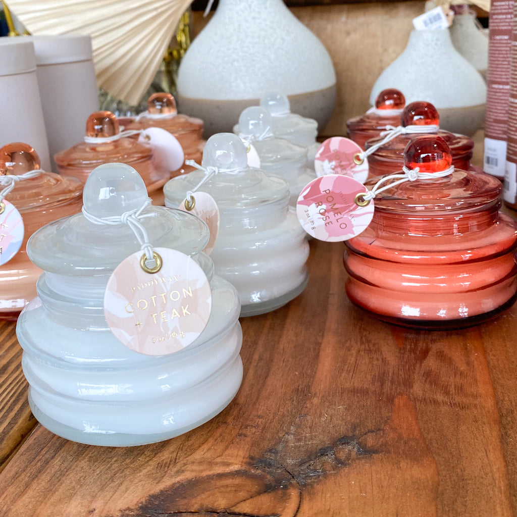 Beam Glass Candle | Cotton Teak