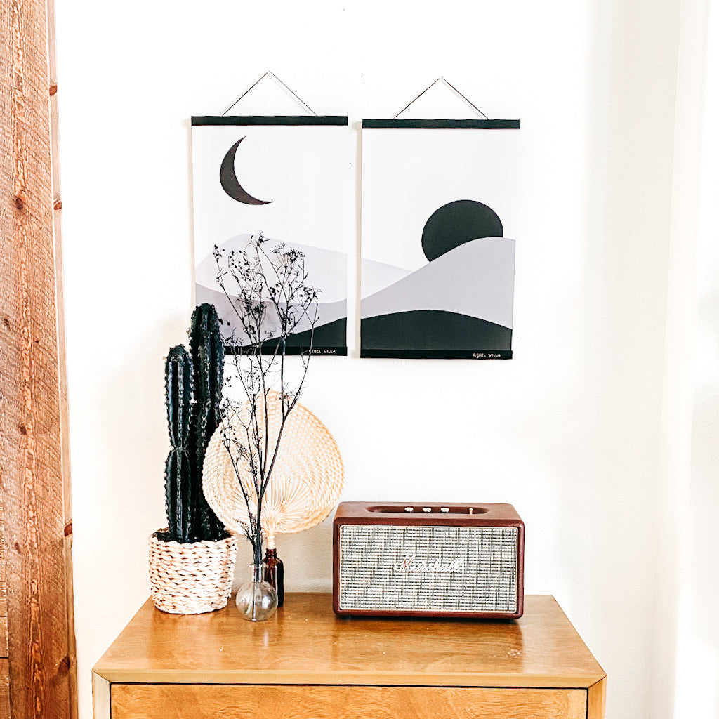 Sun and Moon Artwork with Frames
