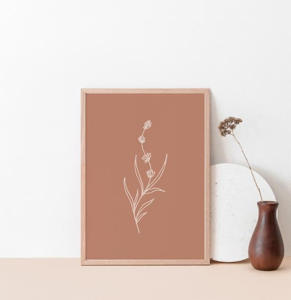 Botanical Line Art Print 12” x 18”