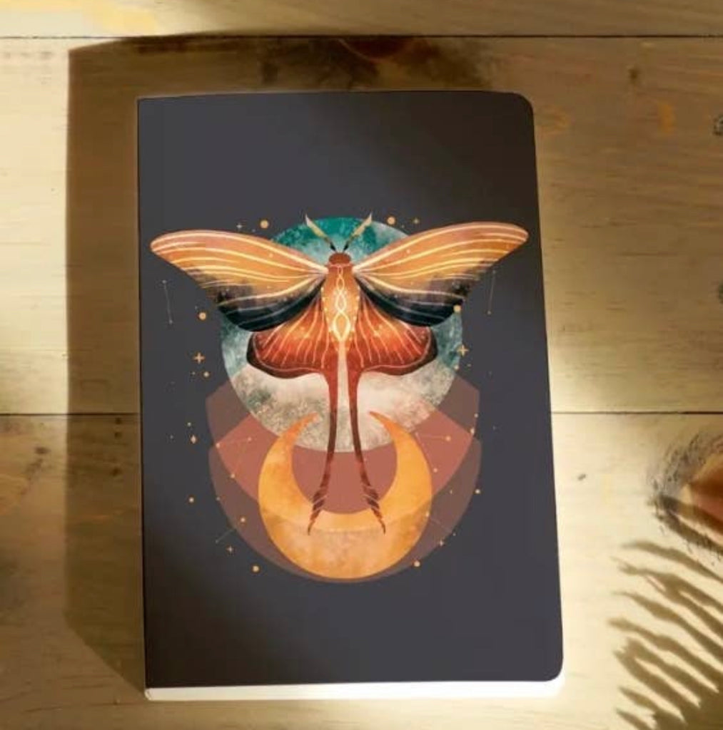 Moth Notebook Cosmic Moth Classic Layflat Notebook | Rebel Villa