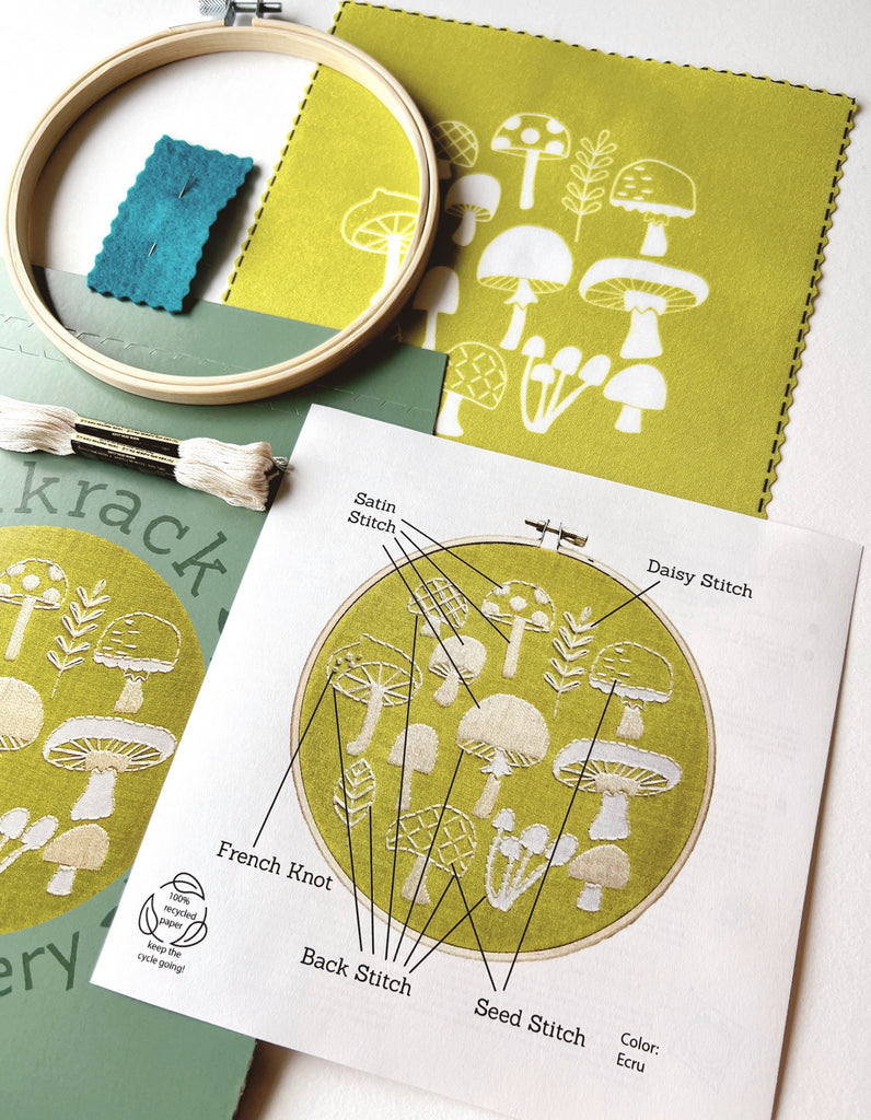Mushrooms Embroidery Kit