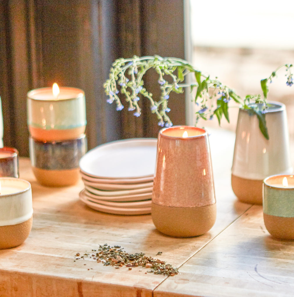 Kin Candle | Pink Opal and Persimmon