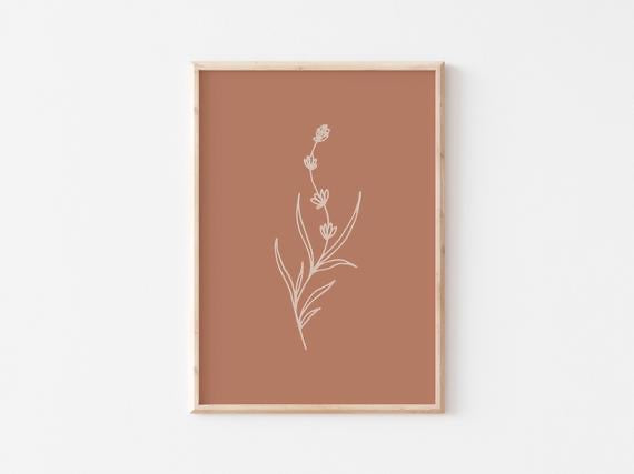 Botanical Line Art Print 12” x 18”