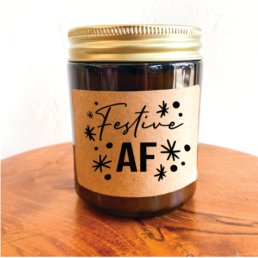 Happy Holidays Funny Gift Box | Marble Pot with Air Plant + 1 Snarky Candle