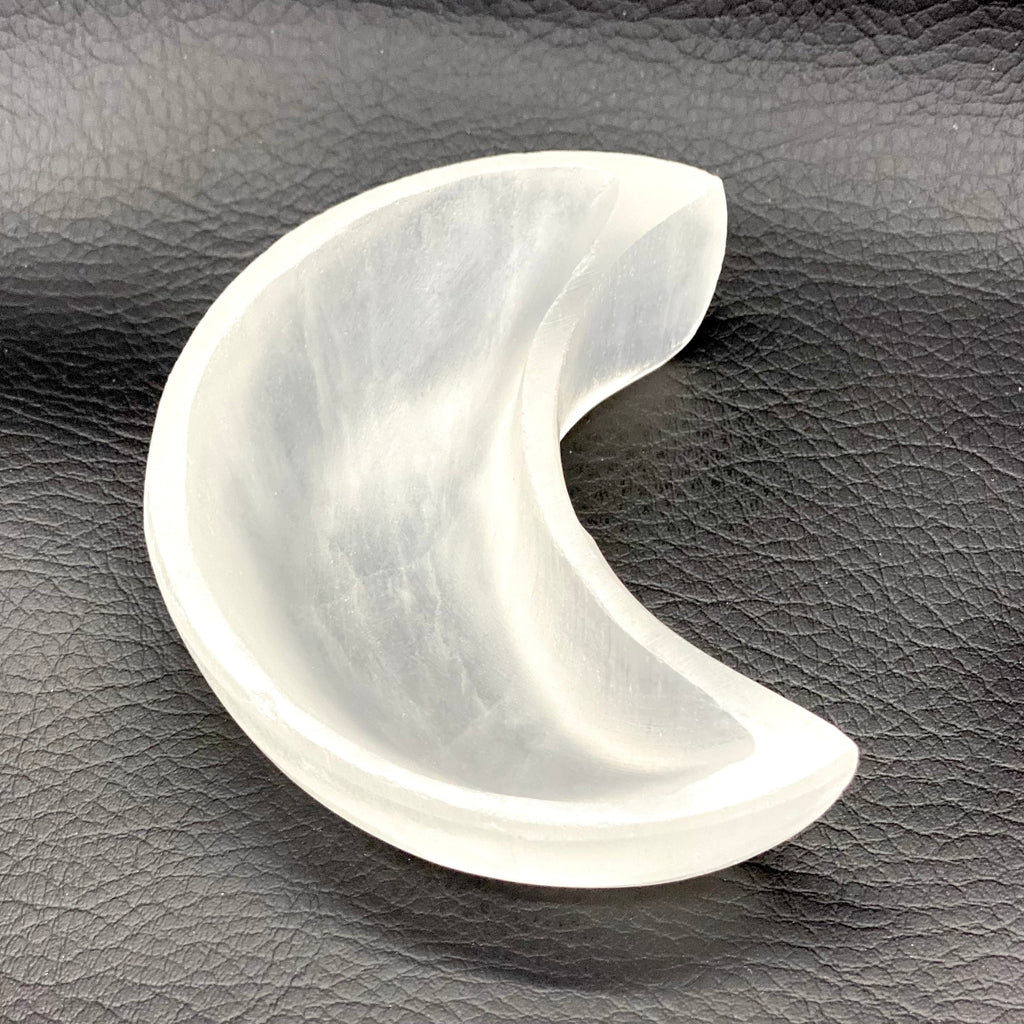 Selenite Moon Bowl and Crystal Charging Station