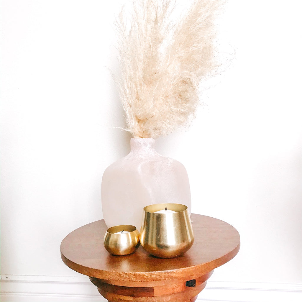 Small Gold Votive Tea Light Holder