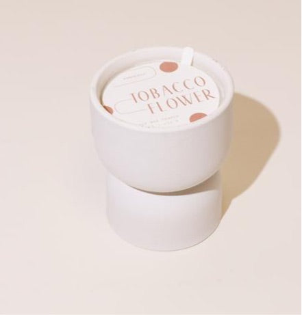 Form Hourglass Ceramic Candle | Tobacco Flower