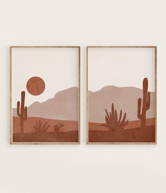 Cactus Horizon Art Print 12” x 18”