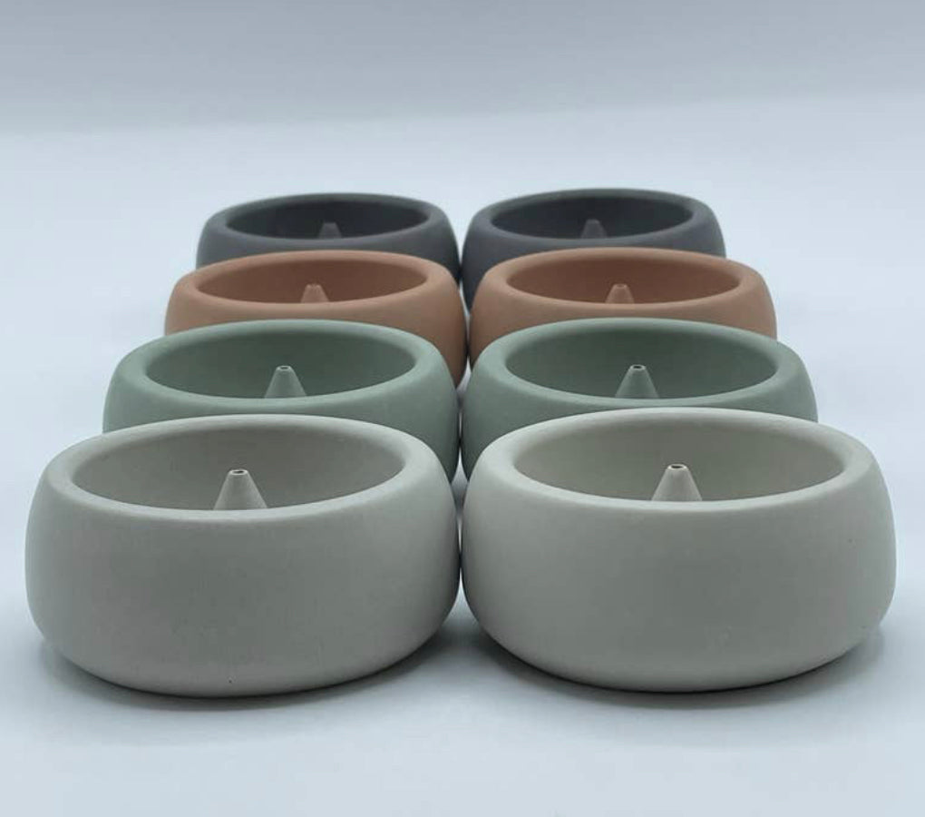 Round Circle Cement Incense Holder