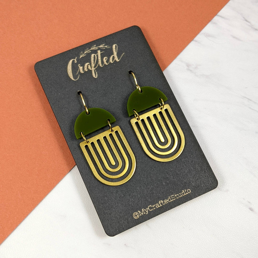 Ascending Arches Gold Earrings