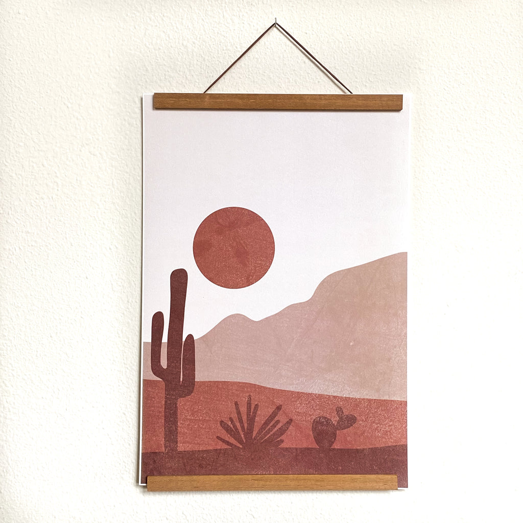Cactus and Sun Art Print 12” x 18”