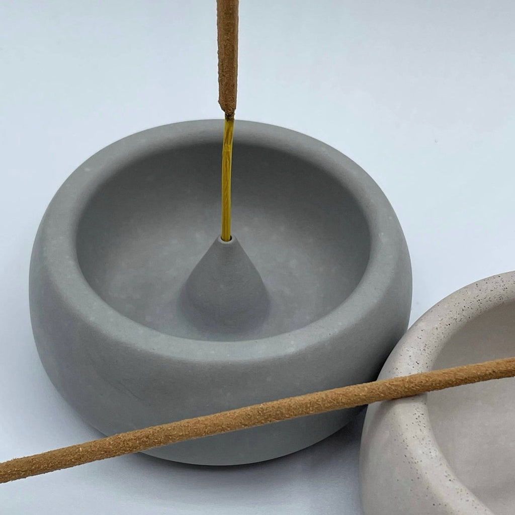 Round Circle Cement Incense Holder