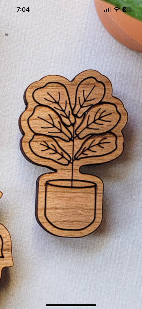 Wood Plant Magnet