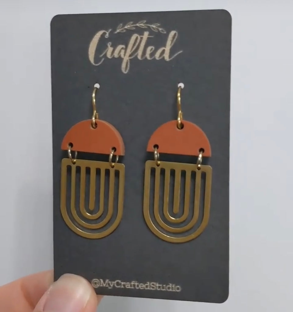 Ascending Arches Gold Earrings