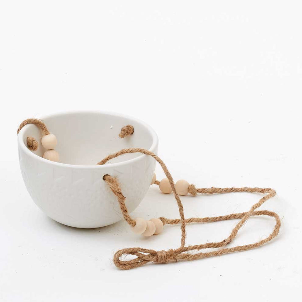 TRIANGLES EMBOSSED HANGING PLANTER