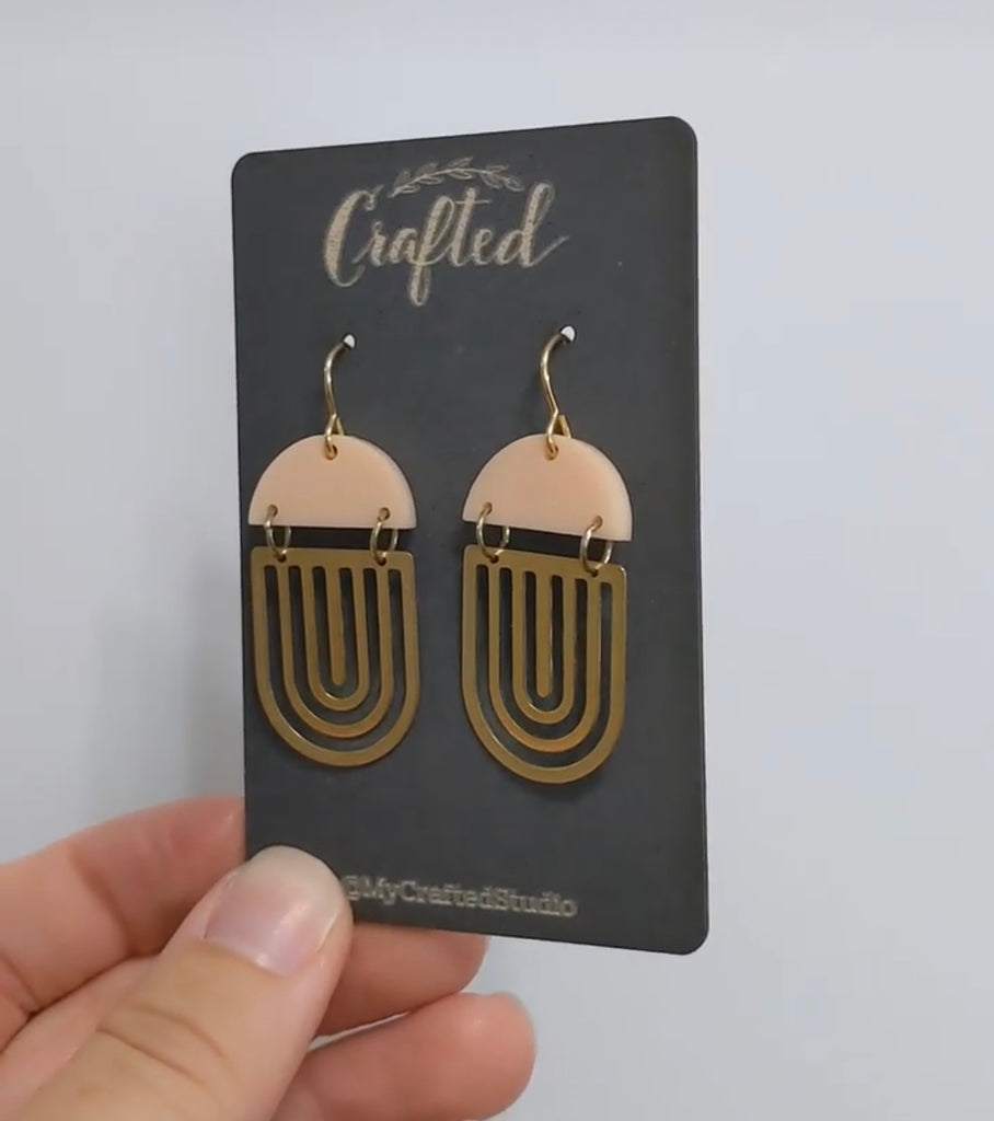 Ascending Arches Gold Earrings