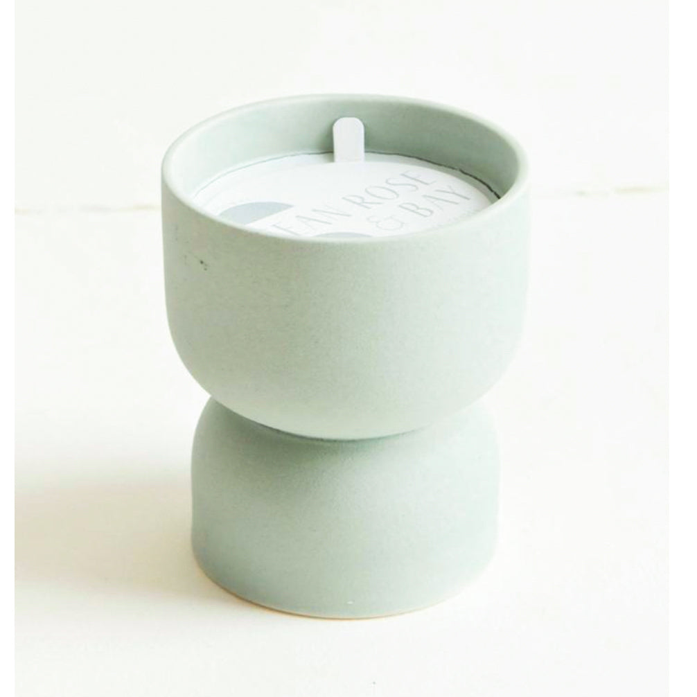 Form Hourglass Ceramic Candle | Ocean Rose & Bay