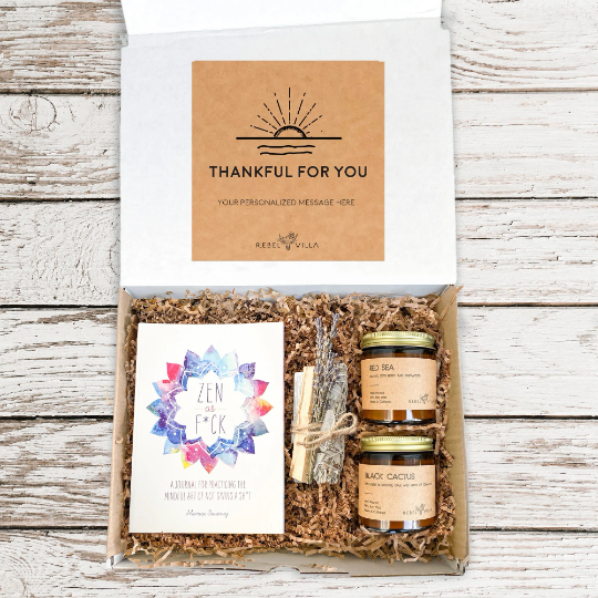 ZEN AF Gift Box | Zen Journal + Cleansing Bundle + 2 Soy Wax Candles | Choose Your Occassion