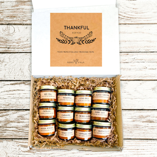 Thankful For You Gift Box | Mini Soy Candle Sampler